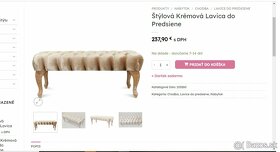 Chesterfield lavica bežova kremova 100 cm - 35% - 2