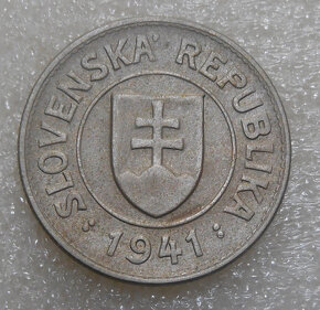 Mince: 1 Koruna 1941 pekný stav - Slovenský štát 1939-1945 - 2