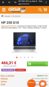 Nový s dokladom HP 250 G10, i5, 16GB RAM - 2