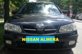 NISSAN ALMERA 1.5i 66kW, r.v.9/2000, platné ČR doklady - 2