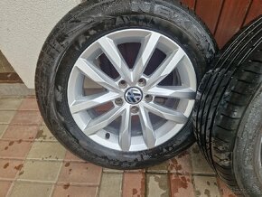 Alu disky 5×112 r 16 + NOVE LETNE GUMY - 2