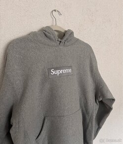 Supreme Grey Box Logo Hoodie - 2