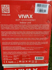 Predám novú originál zabalenú klimatizáciu Vivax N - desing - 2