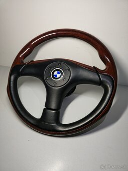 Športový drevo/koža trojramenný volant BMW - 2