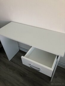 Biely PC stolík Jysk nový 100x40 - 2