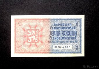 1 koruna 1938/1940, vzacny strojovy pretisk v TOP UNC  - 2