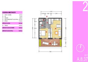 2 izbový byt 62m2 v novostavbe Byty Medická, KE-Terasa - 2