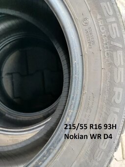 Predám 1 zimnú pneumatiku 215/55 R16 93H Nokian - 2