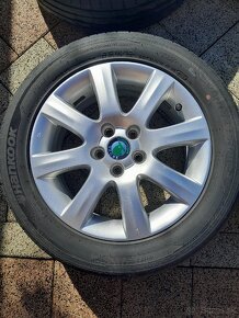 ALU ŠKODA 5X100 195/55 R15 letné pneu - 2