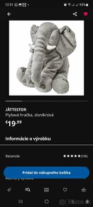 IKEA plyšová hračka slon Jättestor - 2