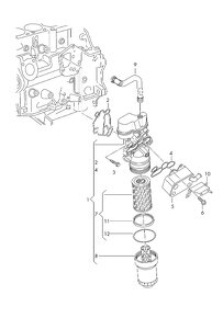 Drziak filtra 2.0 TFSI 06f 115 397 H - 2