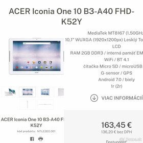 Tablety Acer iconia one 10 - 2