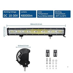 LED SET 480W rampa, magnety, inštalačné káble - 2