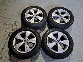 Predam Original elektrony Skoda 5x112 R16 a zimne pneu - 2