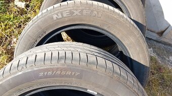 Predám letné pneumatiky NEXEN N Fera 215/55 R17 - 4 ks - 2