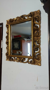 Predám staré vyrezávané fazetované zrkadlo - 2