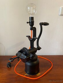 Dekoratívna retro Lampa z veľkého mlynčeka - 2