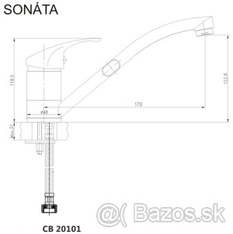 Drezová /umývadlová batéria Mereo - Sonáta - 2