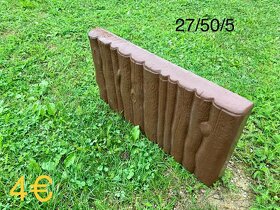 palisadovy hnedy obrubnik ,našľap 50cm/27cm-5cm - 2