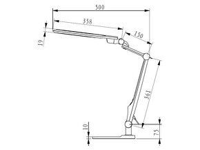 Stolná led lampa EBRO Horoz HL0490100010 10W biela - 2