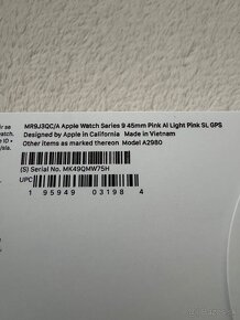 Apple Watch 9 45mm,GPS pink úplne nove - 2