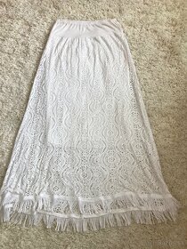 Biela krajková sukňa - 2