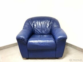 NATUZZI Itálie sedací rozkládací sedačka + křeslo /3+1/ kůže - 2