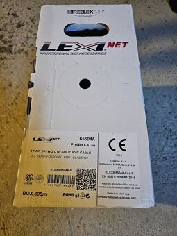 LEXI-Net dátový kábel Cat 5e UTP PVC 305m box šedý - 2