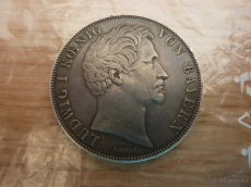 Strieborný 2 gulden 1845 Ludwig I. Bavorsko v krásnom stave - 2