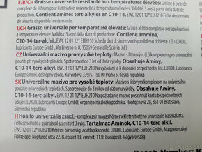 univerzálni mazivo Lukoil EPX2 kartuše 400g a 18kg baleni - 2