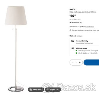 Ikea NYFORS Stojacia lampa (úplne nová) - 2