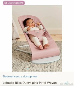 Baby Bjorn lehátko - bliss dusty pink - 2