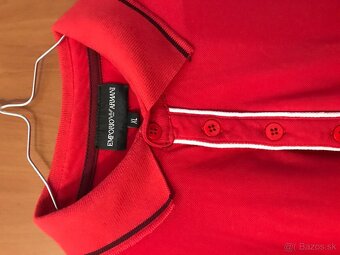 EMPORIO ARMANI originál Red pánske polotricko L/XL - 2