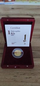 AU + AG replika 1kčs 1957, náklad 150ks, Rovnaké čísla. - 2