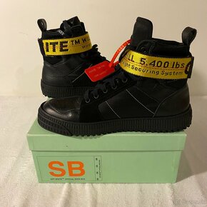 OFF WHITE HIGH LEATHER SNEAKERS - 2