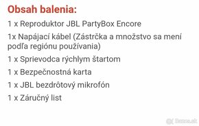 Predam Párty reproduktor JBL PARTYBOX ENCORE - 2