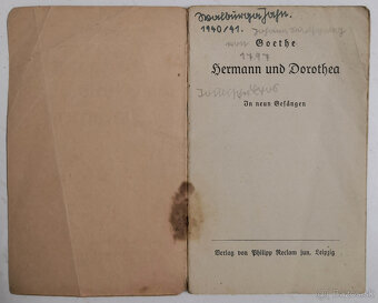 Hermann und Dorothea Goethe Reclam 1936 - 2