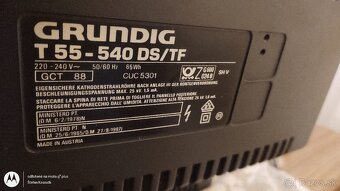 Predám TV prijímač Grundig T55 - 540 DS/TF, plne funkčný, .. - 2