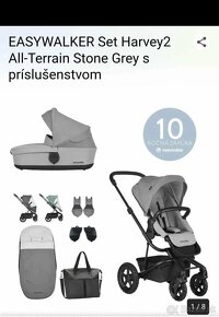 Easywalker Harvey 2 Stone grey all terrain - dvojkombinácia - 2