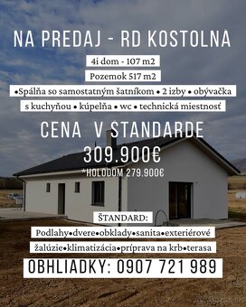 NOVOSTAVBA RD Kostolná NA PREDAJ - 2