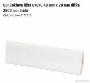 Soklová lišta biela - 10ks - 2