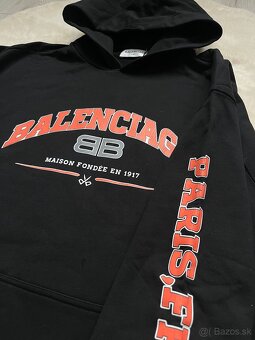 Balenciaga mikina čierno oranžová - 2