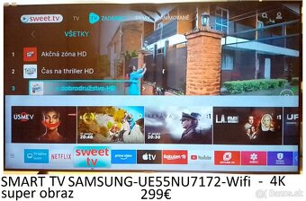 predám 4K Smart televízor Samsung UE55NU7172-,Wifi - 2