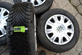 Plechové disky R15 a puklice Škoda a zimné gumy 195/65 R15 - 2