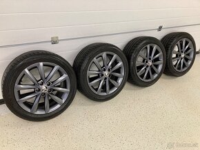 Predám letnú sadu org ŠKODA 5x100 R16 7J ET46 215/45R16 - 2