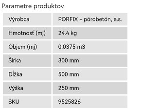 PORFIX Tvárnice P2-440 300x250x500 - 2