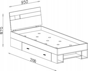 Postel 90x200 Komplet s Matracom - 2