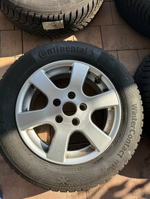 Sada zimných pneu na ALU diskoch 195/65 r 15 Continental - 2