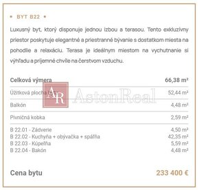 1-izb REKREAČNÝ APARTMÁN VYSOKÉ TATRY-TATRANSKÁ ŠTRBA 66,38m - 2