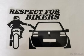 Autonálepka Respect For Bikers - 2